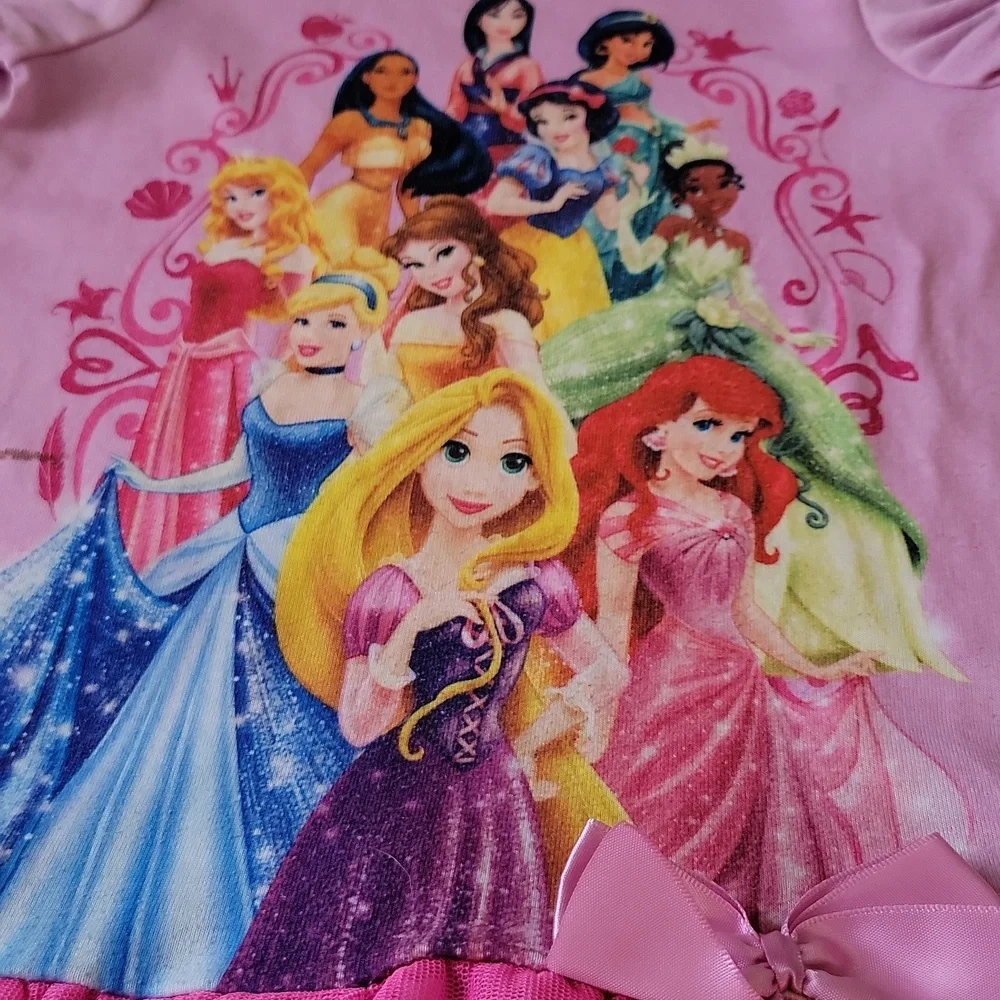 Disney Princess Girls Nightgown Pink Multi‑Character Tutu Style Size 4 - Picture 4 of 11